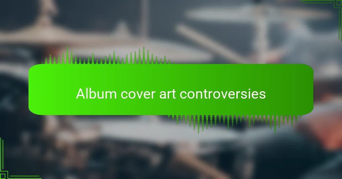 Album cover art controversies