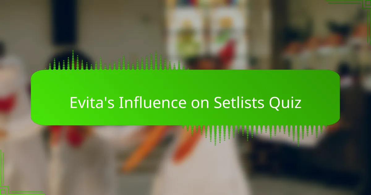 Evita's Influence on Setlists Quiz