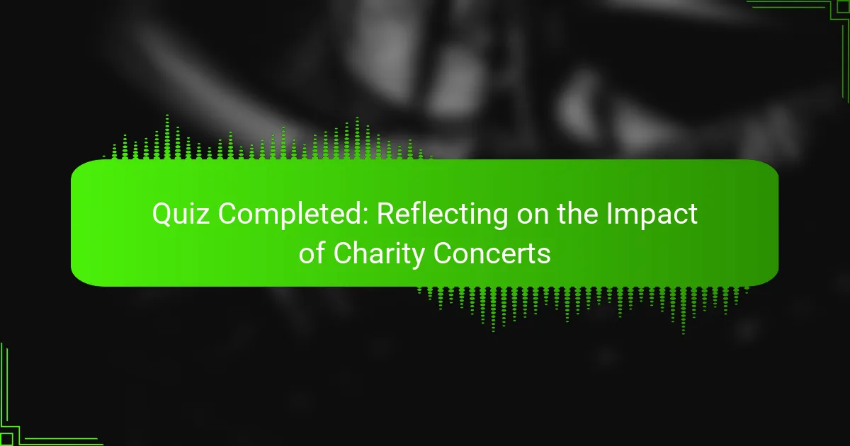 Quiz Completed: Reflecting on the Impact of Charity Concerts